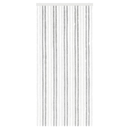 Insektsgardin Chenille Ljusgrå och vit. 90 x 200 cm 100% PP