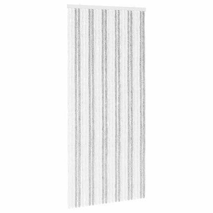 Insektsgardin Chenille Ljusgrå och vit. 100 x 220 cm 100% PP