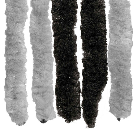 Insektsgardin Chenille Grå och svart 90 x 200 cm 100% PP