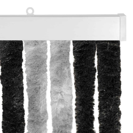 Insektsgardin Chenille Grå och svart 100 x 220 cm 100% PP