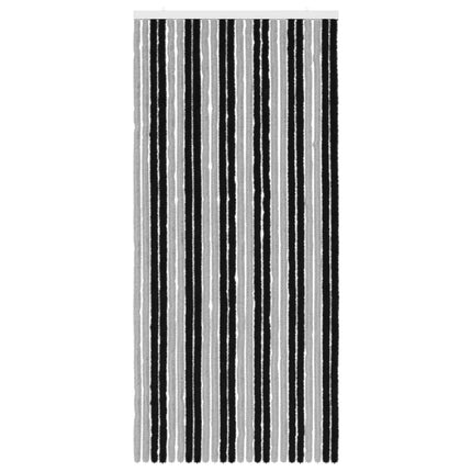 Insektsgardin Chenille Grå och svart 100 x 220 cm 100% PP