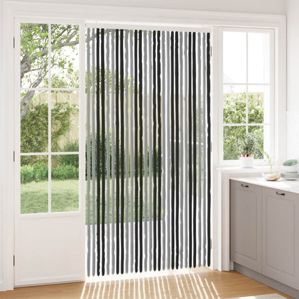 Insektsgardin Chenille Grå och svart 118 x 220 cm 100% PP