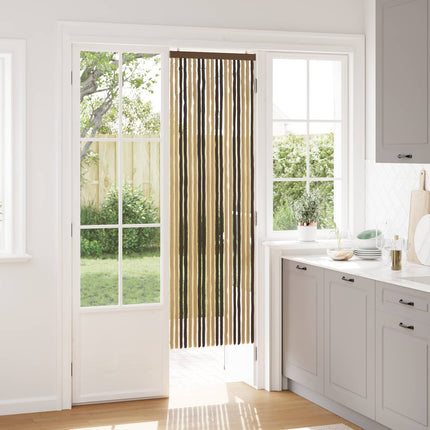 Insektsgardin Chenille Mörkbrun och beige 56 x 185 cm 100% PP