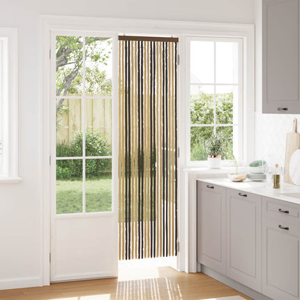 Insektsgardin Chenille Mörkbrun och Beige 56 x 200 cm 100% PP