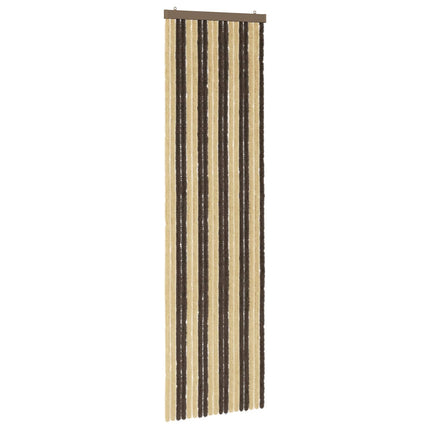 Insektsgardin Chenille Mörkbrun och Beige 56 x 200 cm 100% PP
