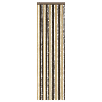 Insektsgardin Chenille Mörkbrun och Beige 56 x 200 cm 100% PP