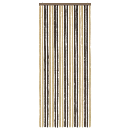 Insektsgardin Chenille Mörkbrun och Beige 90 x 220 cm 100% PP