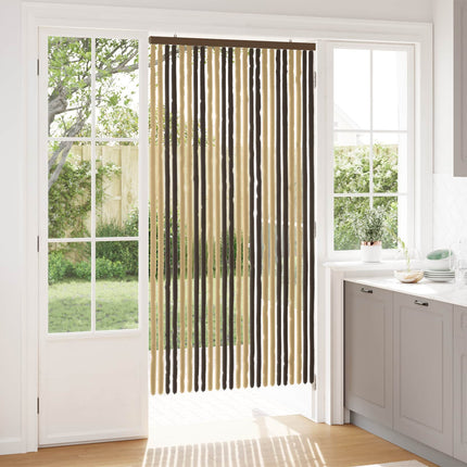 Insektsgardin Chenille Mörkbrun och Beige 100 x 200 cm 100% PP