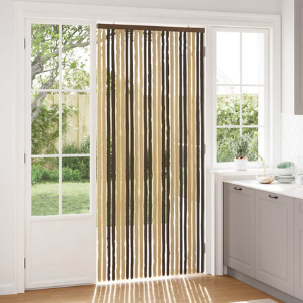Insektsgardin Chenille Mörkbrun och beige 100 x 220 cm 100% PP