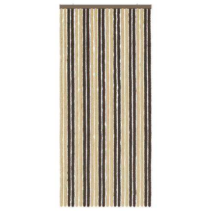 Insektsgardin Chenille Mörkbrun och beige 100 x 220 cm 100% PP