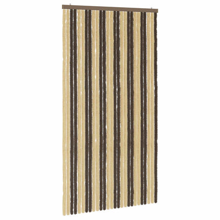 Insektsgardin Chenille Mörkbrun och Beige 118 x 220 cm 100% PP