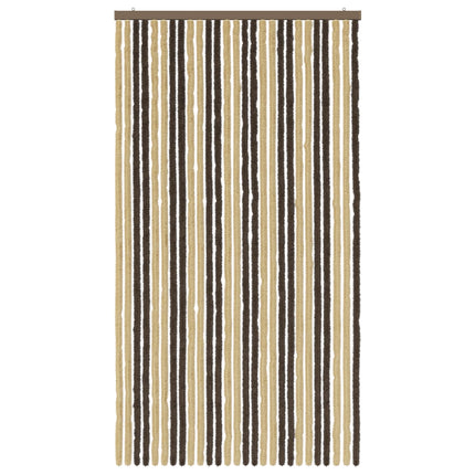 Insektsgardin Chenille Mörkbrun och Beige 118 x 220 cm 100% PP
