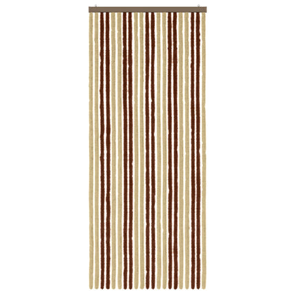 Insektsgardin Chenille Brun och beige 90 x 220 cm 100% PP