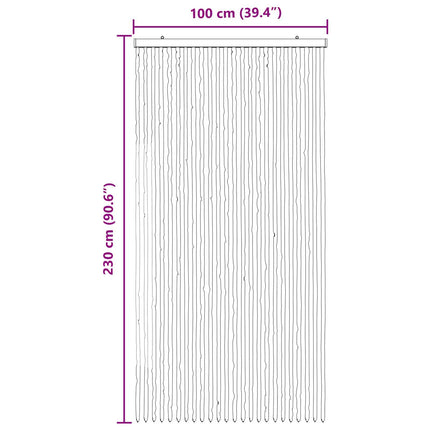 Insektsgardin Chenille Brun och beige 100 x 230 cm 100% PP