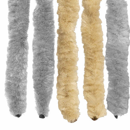 Insektsgardin Chenille Grå och Beige 56 x 185 cm 100% PP