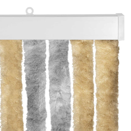 Insektsgardin Chenille Grå och Beige 100 x 220 cm 100% PP