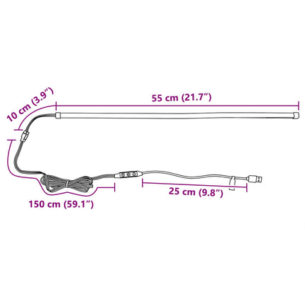 LED Band 55 cm Flerfärgsdesign PVC
