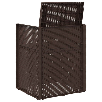 Trädgårdsmatstolar 2 pcs Brun PP