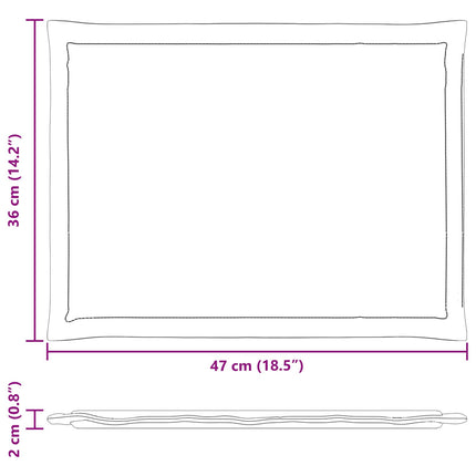 Sittkuddar 2 pcs Taupe 47 x 36 x 2 cm Polyester