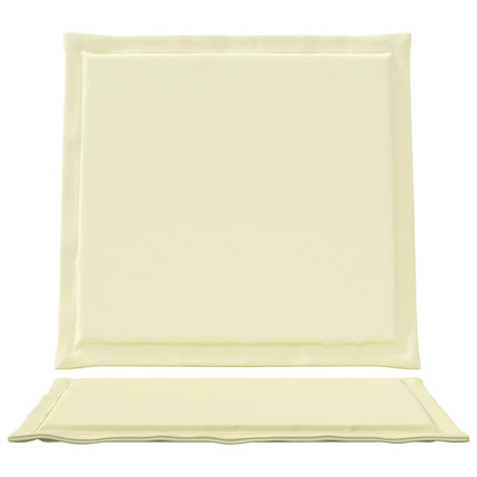 Sitt- och Ryggkuddar 2 pcs Gräddvit 47 x 45 x 2 cm Polyester