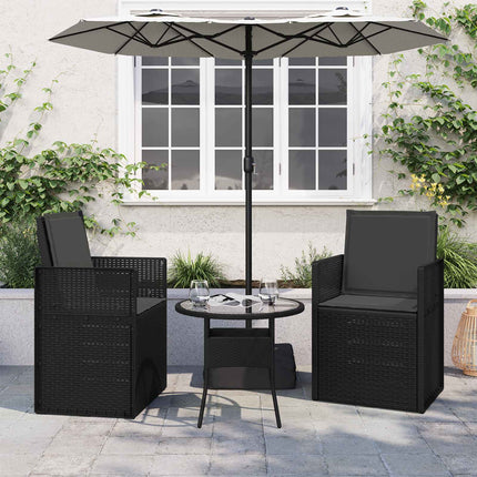 Sitt- och Ryggkuddar 2 pcs Antracit 47 x 45 x 2 cm Polyester