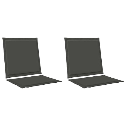 Sitt- och Ryggkuddar 2 pcs Antracit 47 x 45 x 2 cm Polyester