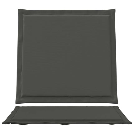 Sitt- och Ryggkuddar 2 pcs Antracit 47 x 45 x 2 cm Polyester