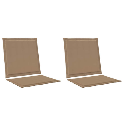 Sitt- och Ryggkuddar 2 pcs Taupe 47 x 45 x 2 cm Polyester