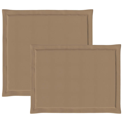 Sitt- och Ryggkuddar 2 pcs Taupe 47 x 45 x 2 cm Polyester