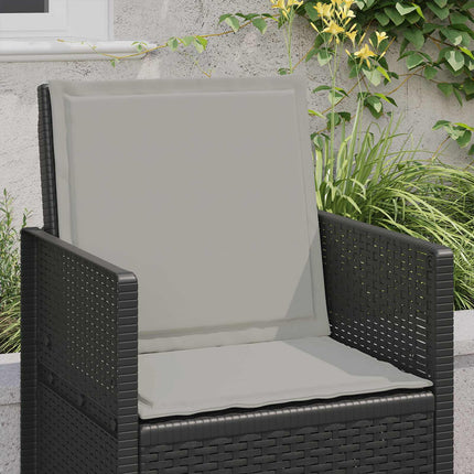 Sitt- och Ryggkuddar 2 pcs Ljusgrå 47 x 45 x 2 cm Polyester