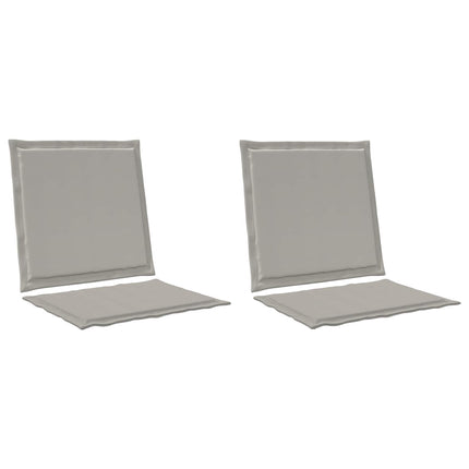 Sitt- och Ryggkuddar 2 pcs Ljusgrå 47 x 45 x 2 cm Polyester