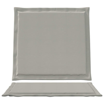 Sitt- och Ryggkuddar 2 pcs Ljusgrå 47 x 45 x 2 cm Polyester