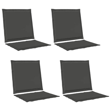 Sitt- och Ryggkuddar 4 pcs Antracit 47 x 45 x 2 cm Polyester