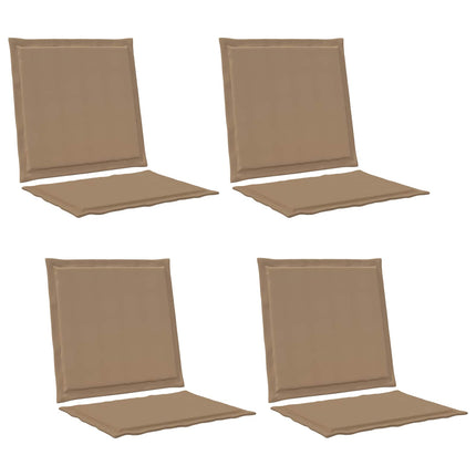 Sitt- och Ryggkuddar 4 pcs Taupe 47 x 45 x 2 cm Polyester