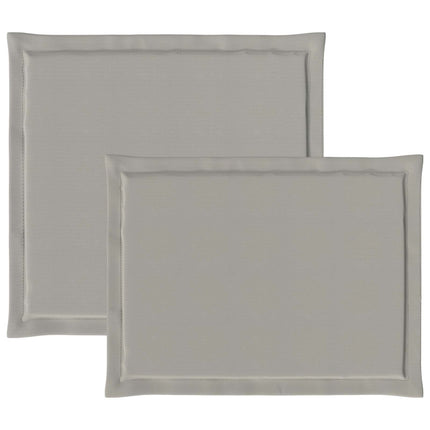 Sitt- och Ryggkuddar 4 pcs Ljusgrå 47 x 45 x 2 cm Polyester