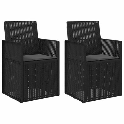 Trädgårdsmatstolar 2 pcs Antracit PP