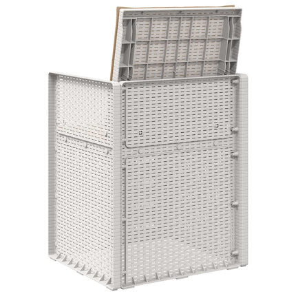 Trädgårdsmatstolar 2 pcs Vit och taupe PP