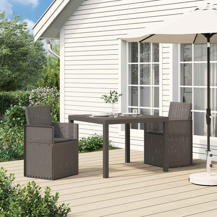 Trädgårdsmatstolar 2 st Ljusgrå och antracit PP