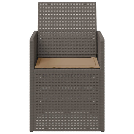 Trädgårdsmatstolar 2 pcs Ljusgrå och Taupe PP