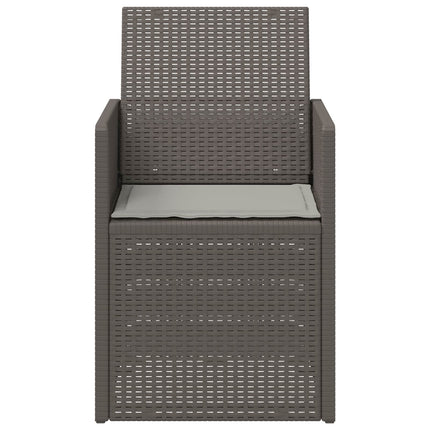 Trädgårdsmatstolar 2 pcs Ljusgrå PP