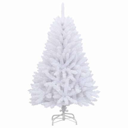 Plast Hingad Julgran med 150 LED-lampor Vit 120 cm PVC och Stål