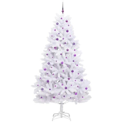 Plast Hingad Julgran med 300 LED-lampor Vit 270 cm PVC och stål