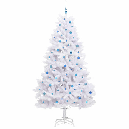 Plast Hingad Julgran med 300 LED-lampor Vit 270 cm PVC och stål