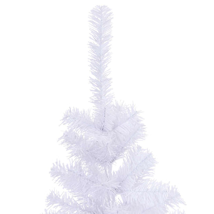 Konstgjord julgran med 150 LED-lampor Vit 120 cm PVC och Stål
