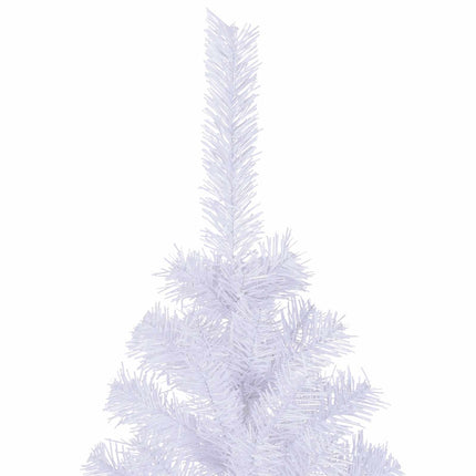 Konstgjord julgran med 300 LED-lampor Vit 210 cm PVC och stål