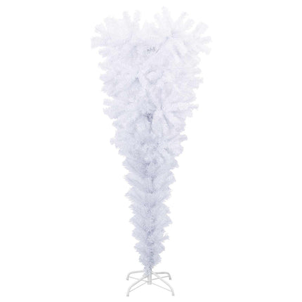 Konstgjord julgran med 150 LED-lampor Vit 120 cm PVC och stål