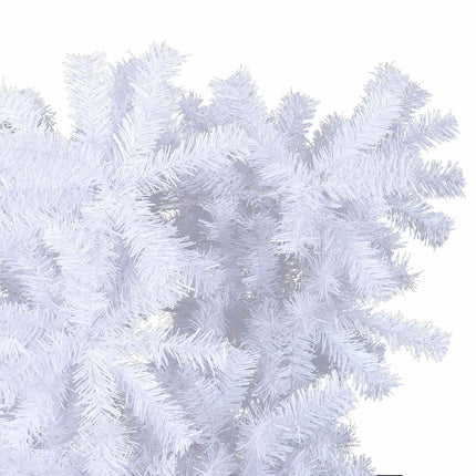 Konstgjord julgran med 300 LED-lampor Vit 240 cm PVC och Stål