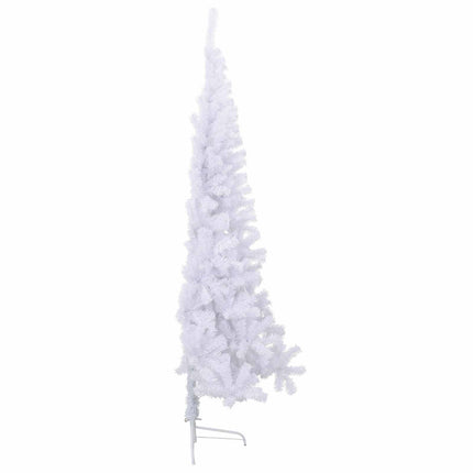 Konstgjord julgran med 300 LED-lampor Vit 240 cm PVC och stål