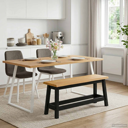Matbänk EKAI Svart 91,5 x 29 x 45,5 cm Massiv furu