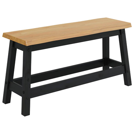 Matbänk EKAI Svart 91,5 x 29 x 45,5 cm Massiv furu